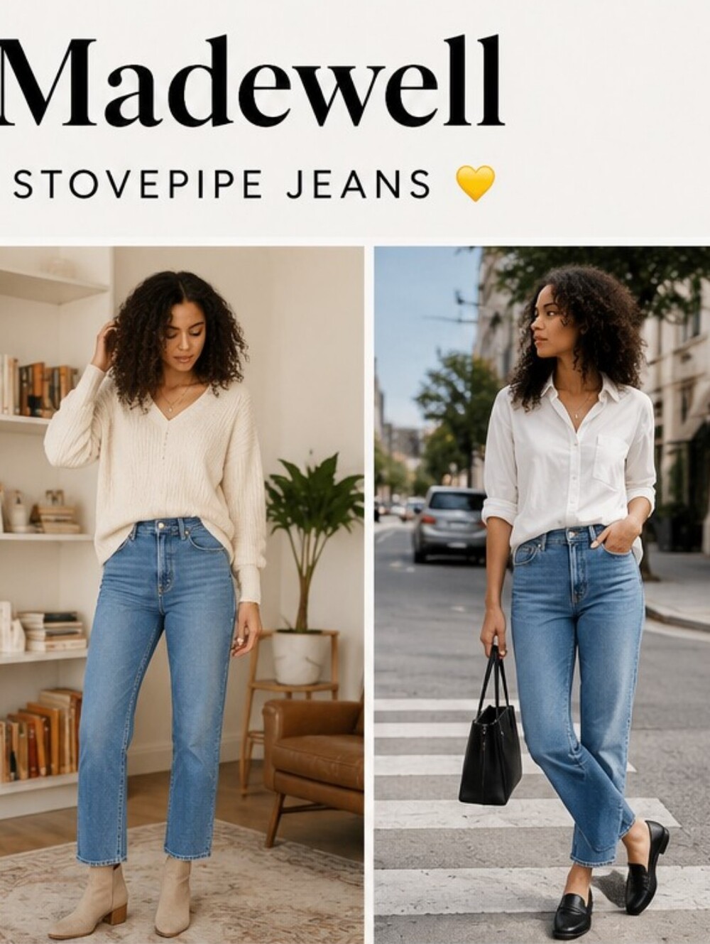 Madewell Blue STOVEPIPE JEANS 💛
